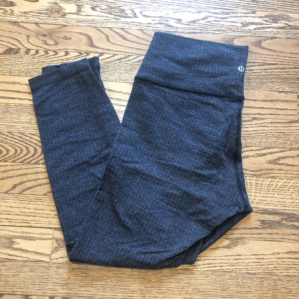 Lululemon Wunder Under High Rise Tight Leggings 25” Variegated Black